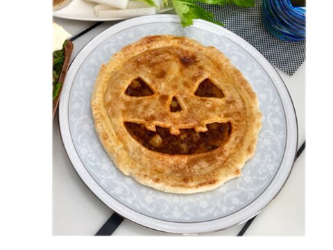 ハロウィン かぼちゃのミートパイ